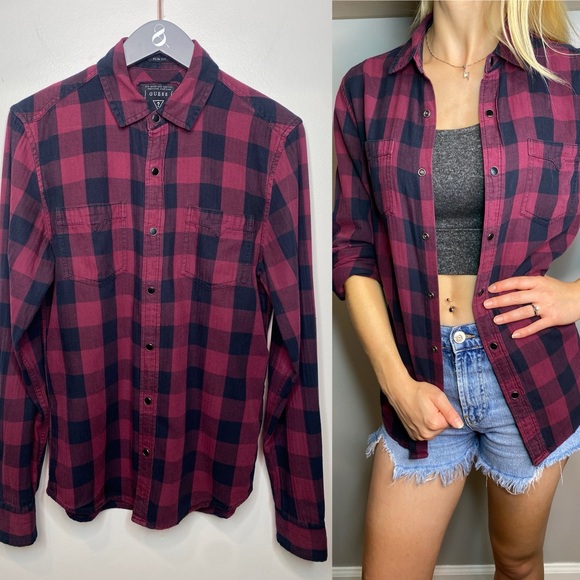 Guess Other - Guess Checkered Button Down.